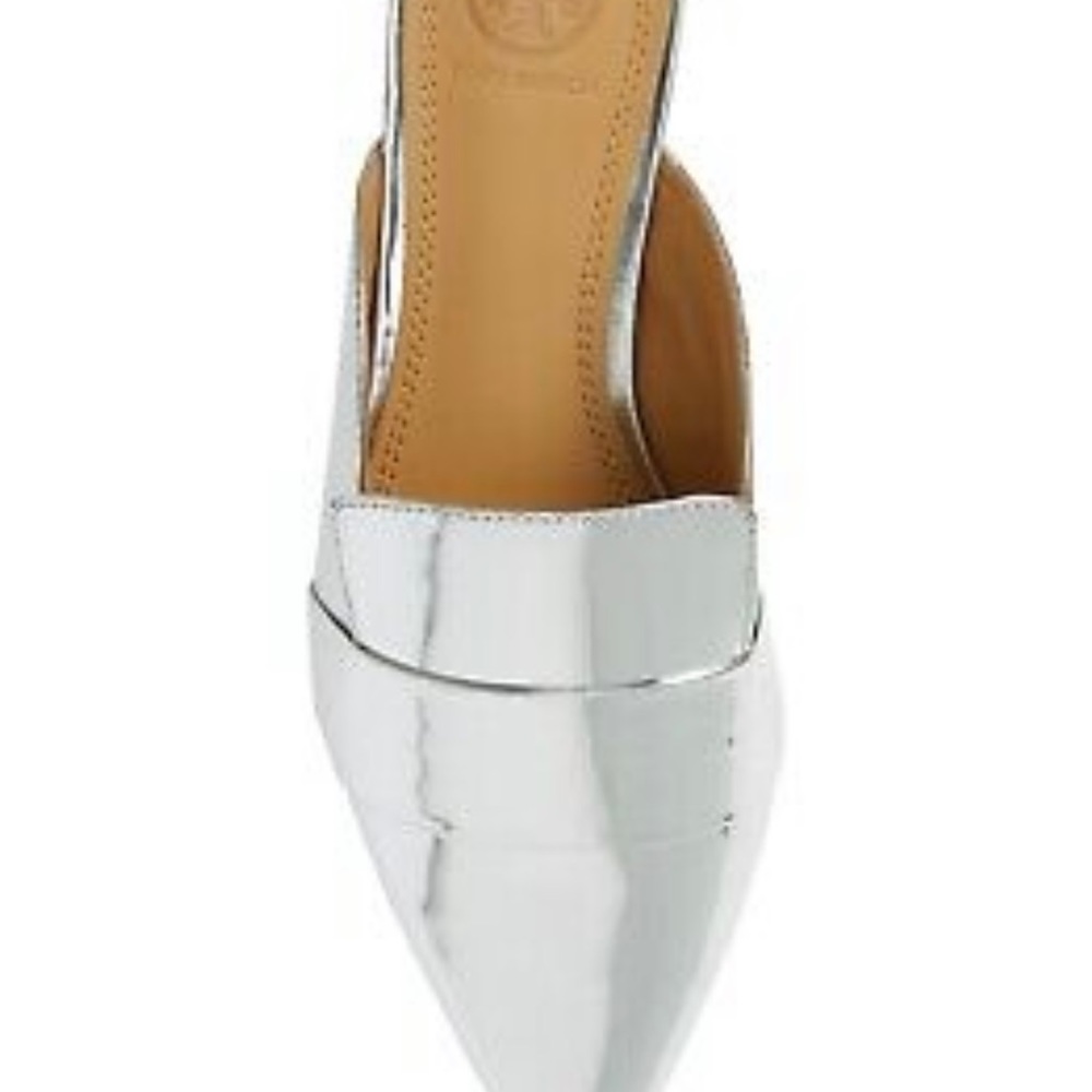 metalíc silver Tory Burch flat - Picture 4 of 6